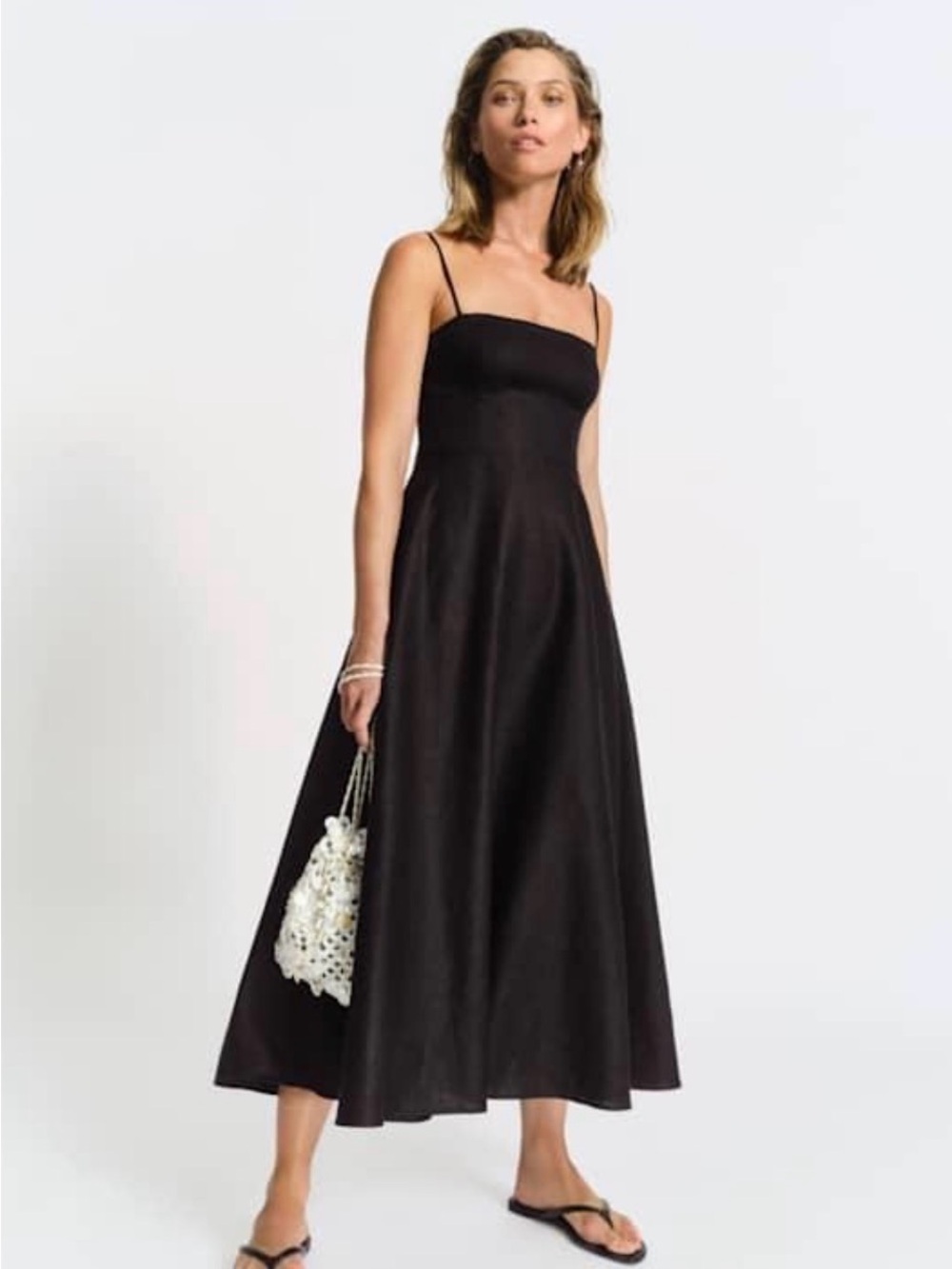 Black Reformation Monette Linen maxi dress - Picture 1 of 3